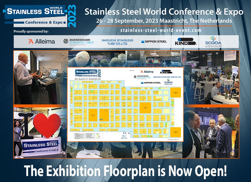 Stainless Steel World 2023: Hallenplan geöffnet